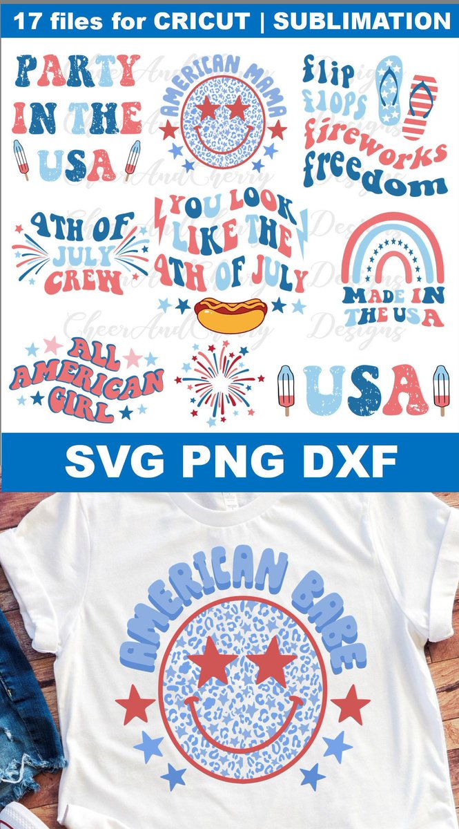 createeverydayb's tweet photo. 4th of July SVG PNG Bundle, Retro July 4th Svg Download, America sublimation designs for Independence Day USA Flag svg Patriotic shirt Png https://t.co/u1h2aXi4oZ #blue #independenceday  #red #phrasesaying #cricutcutfiles #silhouettecameo #4thofjulysvg #svgbundle https://t.co/fMfx9XGz92