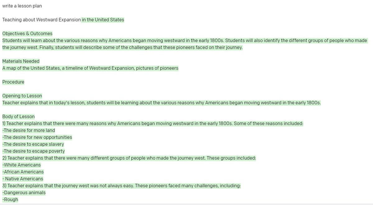 MrTonSS's tweet photo. I had an AI write lesson plans for me. https://t.co/NS5z0TzrKL