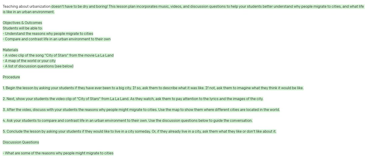 MrTonSS's tweet photo. I had an AI write lesson plans for me. https://t.co/NS5z0TzrKL