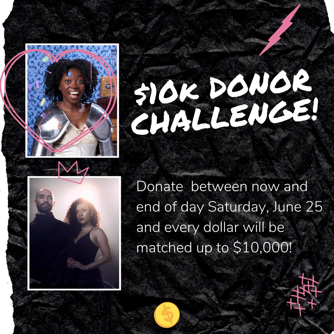 Indie_Shakes's tweet photo. Make your donation go twice as far! Donate now and it will be matched up to 10k by a very generous donor! A donation in ANY AMOUNT made now through next Saturday, June 25 will be eligible for the match!

Contribute now at https://t.co/Mr2uSxDADG ❤️⚡ https://t.co/wX76RIar3S