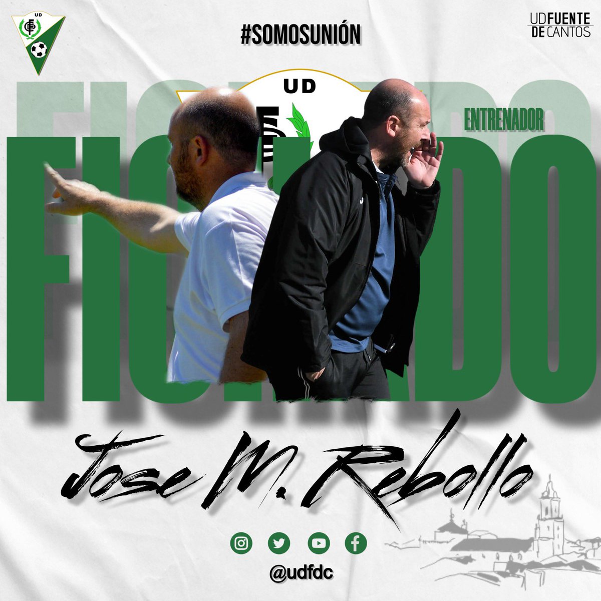 ✅#FichajeUdfdc
José María Rebollo (<a href="/jrebollo1979/">Jose Jimenez Rebollo</a>): Nuevo Entrenador. 
Muy contentos de tu vuelta, mister. Ojalá todo nos vaya bonito. 💚