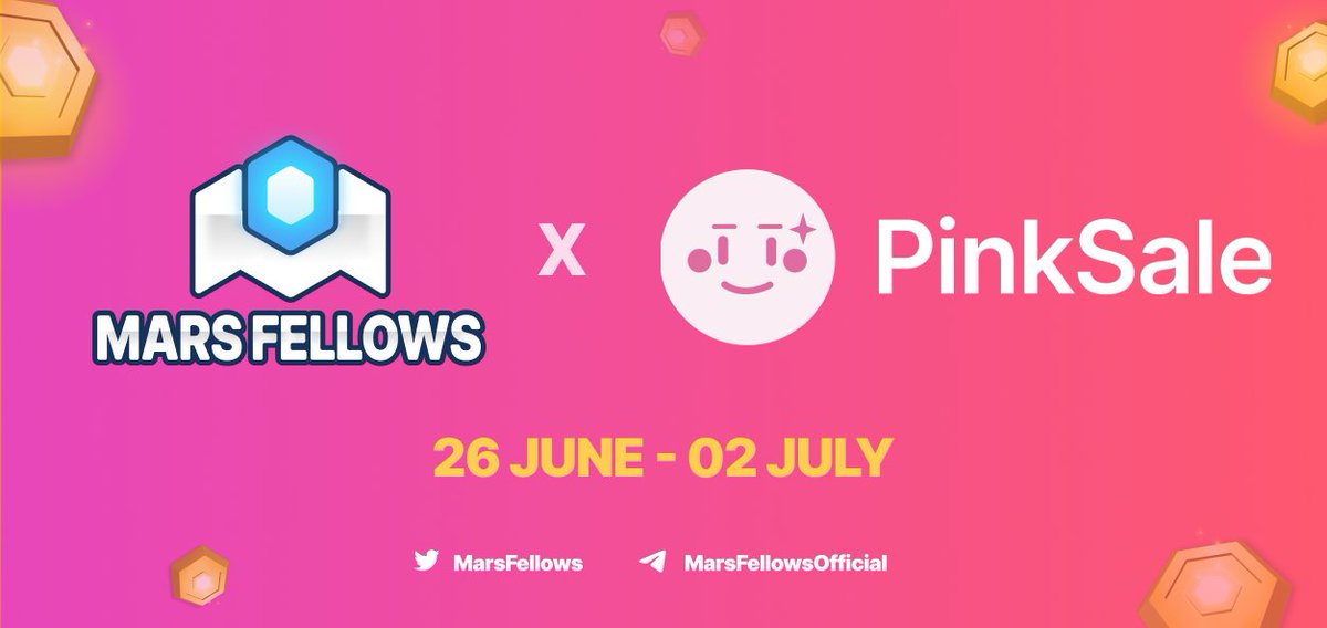 🔥#Whitelist is open 🚀

🎯Get whitelisted for #MarsFellows #PrivateSale on #PinkSale🔥
💎The price per token is 3.8x cheaper than on #PublicRound and #listing.

👉#Whitelist on our website
👉#PrivateSale: pinksale.finance/private-sale/0…

⚔️Become a partner - fill the form on our website
