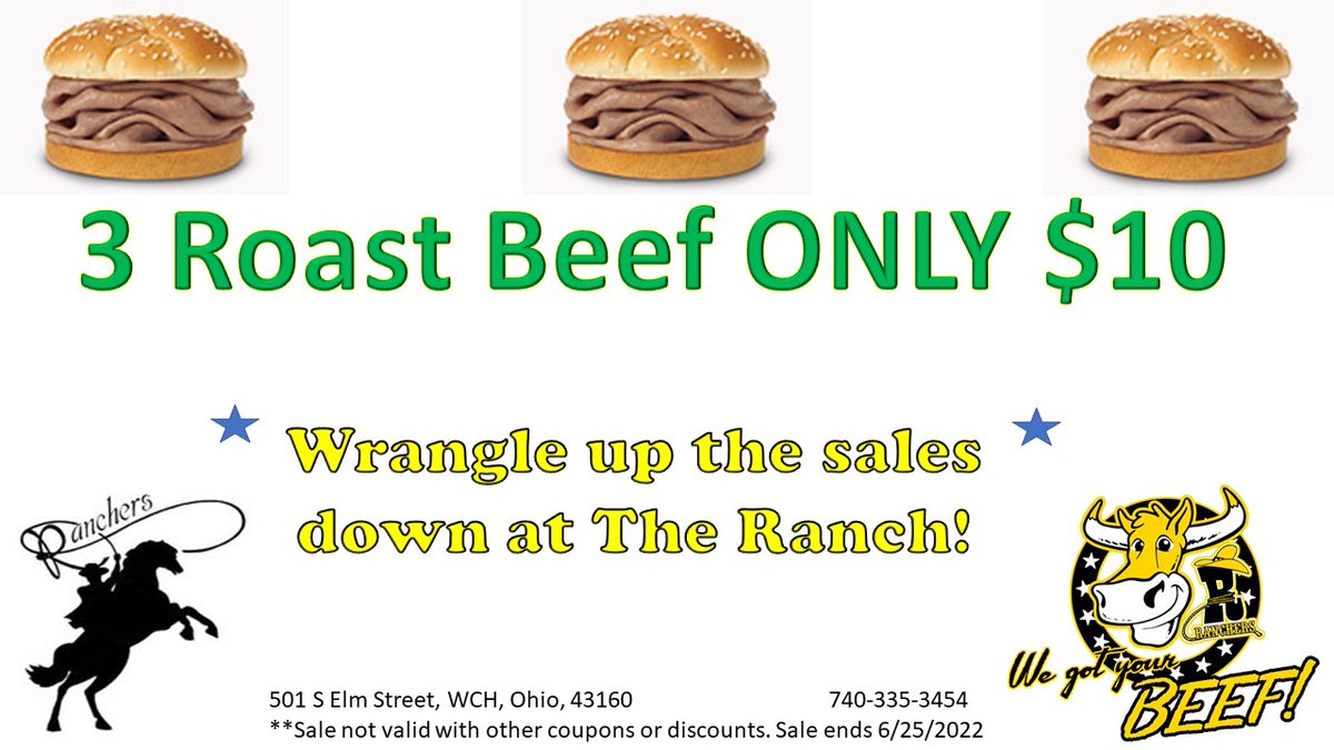 Rancher's Roast Beef (@ranchersrb_wch) on Twitter photo 