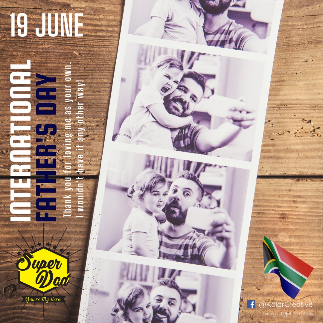 Kolor_Creatives's tweet photo. 𝗛𝗮𝗽𝗽𝘆 𝗙𝗮𝘁𝗵𝗲𝗿'𝘀 𝗗𝗮𝘆 𝘁𝗼 ����𝗹𝗹 𝘁𝗵𝗲 𝗔𝘄𝗲𝘀𝗼𝗺𝗲 𝗗𝗮𝗱𝘀 𝗼𝘂𝘁 𝘁𝗵𝗲𝗿𝗲. 

Have a Special Day!

#KolorCreatives #FathersDay #HappyFathersDay #Love #Father #Family https://t.co/qQVDd9YFf6