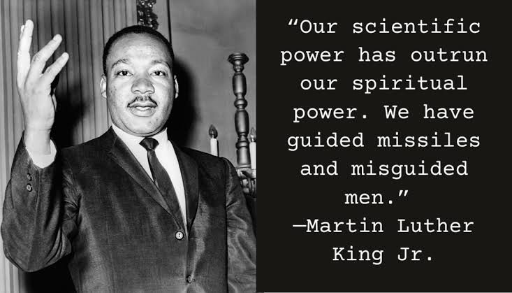 One of the Most Important and Former Great American  Leader Martin Luther King Jr had written a nice line about today's world and everyone knows that we have guided missiles and misguided human being
 #leader #martinlutherkingjr #inspirationalquotes  #inspiration #spritual #men