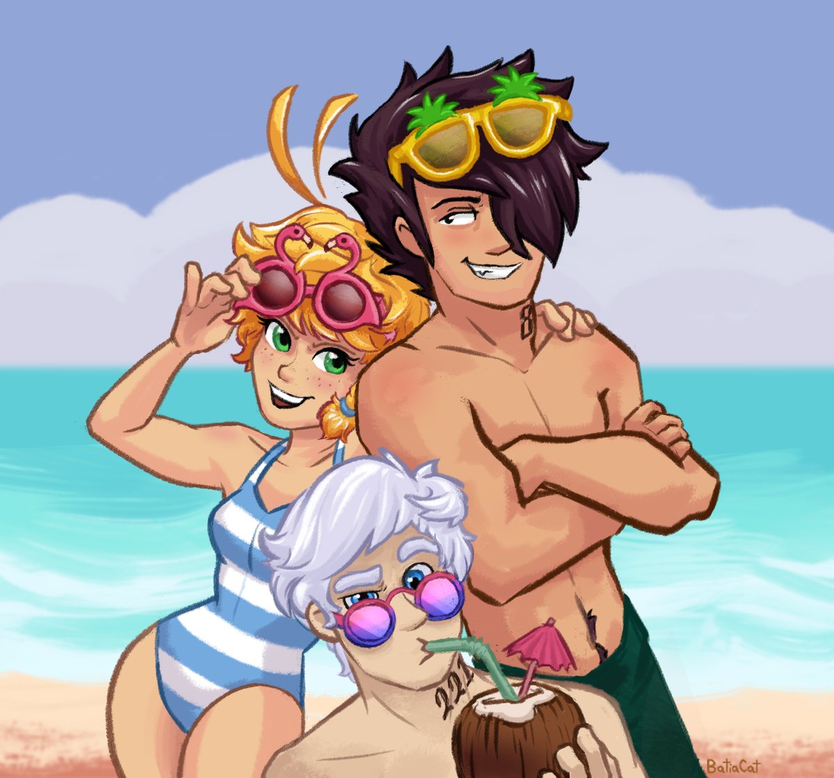 BatiaCat's tweet photo. We wanna have fun for the summer!🎶
#ThePromisedNeverland #EmmaTPN #RayTPN #NormanTPN #REN #RayEmma #rayemmaweek2022 https://t.co/iyXGy8GQeX