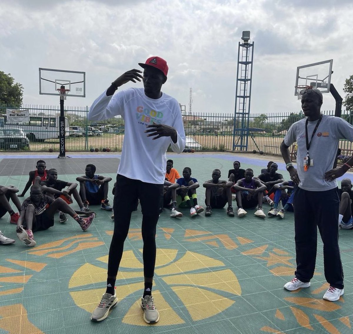 AZSelectBoysBB's tweet photo. Extremely Proud of AZ Select Alumni @DhalMatur 
Back in Juba South Sudan Giving Back to His Community 
The @calpolymbb Big Man is Spending the Next Few Weeks Helping at Youth Camps https://t.co/mLjI5fD5bs