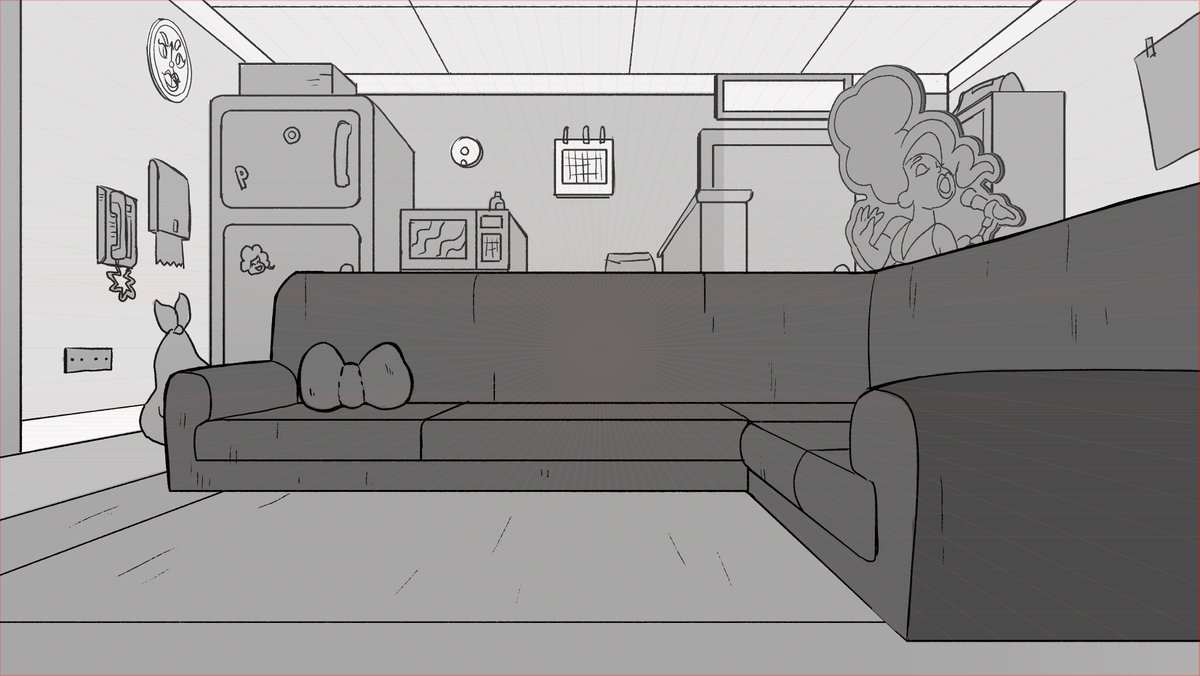 Some of my first background layouts on #DeadEndParanormalPark !! Still really proud of these and I'm so happy I can share them now. It was so cool seeing my drawings in an actual cartoon for the first time! 🥲 