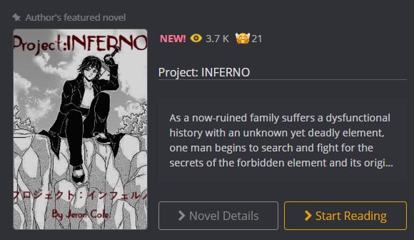 If Project: INFERNO hits 5k views on Honeyfeed, I will find and hire a manga artist.

Please help get my novel to 5k!

honeyfeed.fm/novels/6023