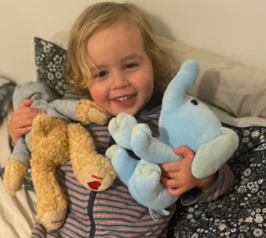 #VALA2022 managed to get conference swag to moko and now they are his bedtime buddies.