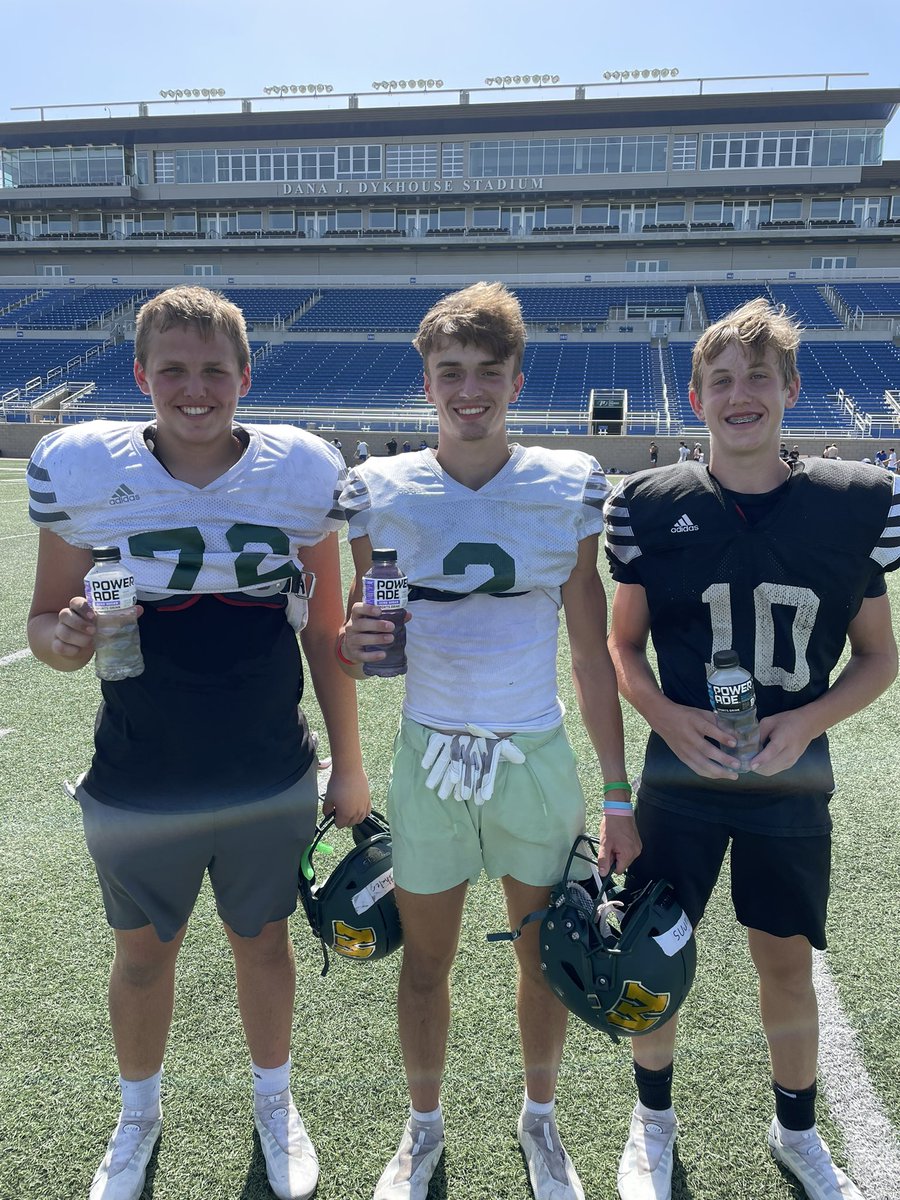 SDSU Team Camp:  great afternoon of indy work, camp effort awards earned by RB <a href="/drewburns_/">Drew Burns</a> QB @MatthewWalter27 and OL <a href="/pigstep2321/">Lucas Vierthaler</a>