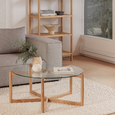 moeshome's tweet photo. Where life takes root. Airy oaks are a sure way to brighten up any interior setting with their gentle woodgrains. Featured: Hetta coffee table, Basque sectional in tonal grey &amp; the Eero bookcase with a solid oak frame &amp; high-quality oak veneer shelving. https://t.co/mCTZ56ChTj