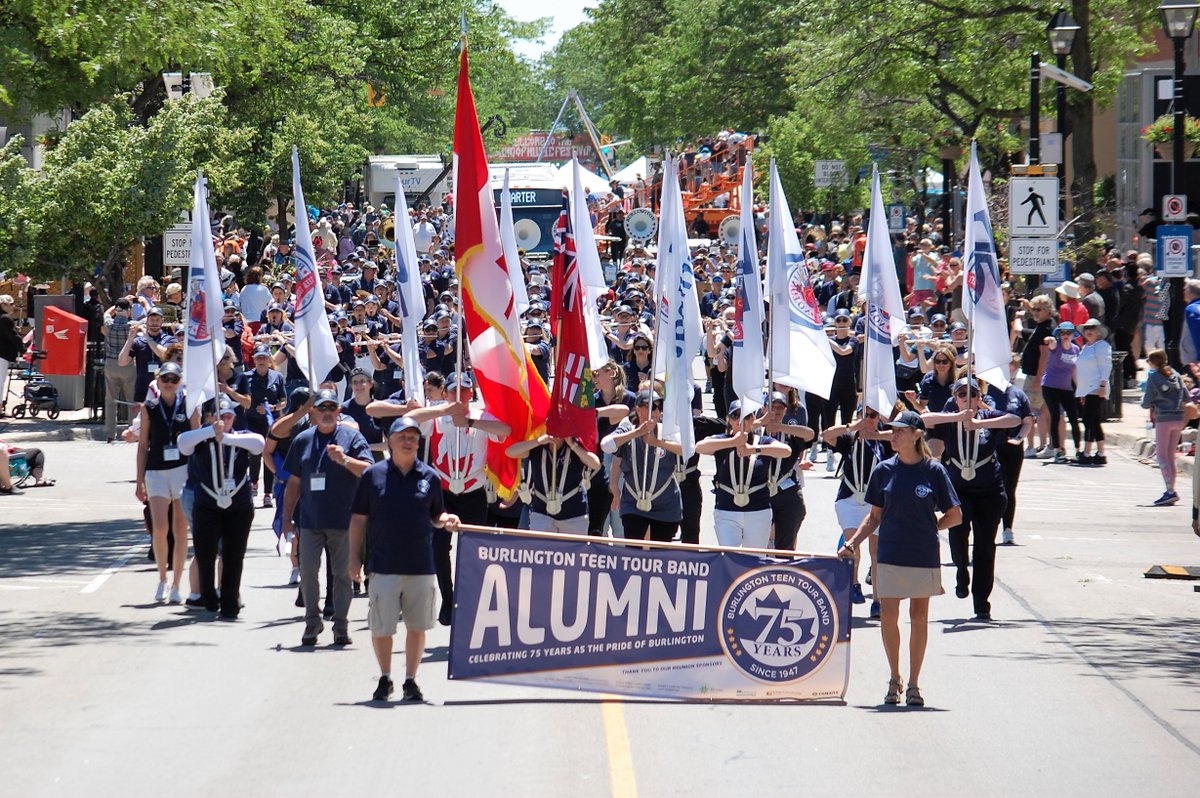 If you missed the parade, it was a fantastic time. The Alumni sounded great, the crowd was raucous and we even had a chance to perform with the current @burlingtonteentourband. More photos to come. #BTTB75 #BTTB @bttb_boosters