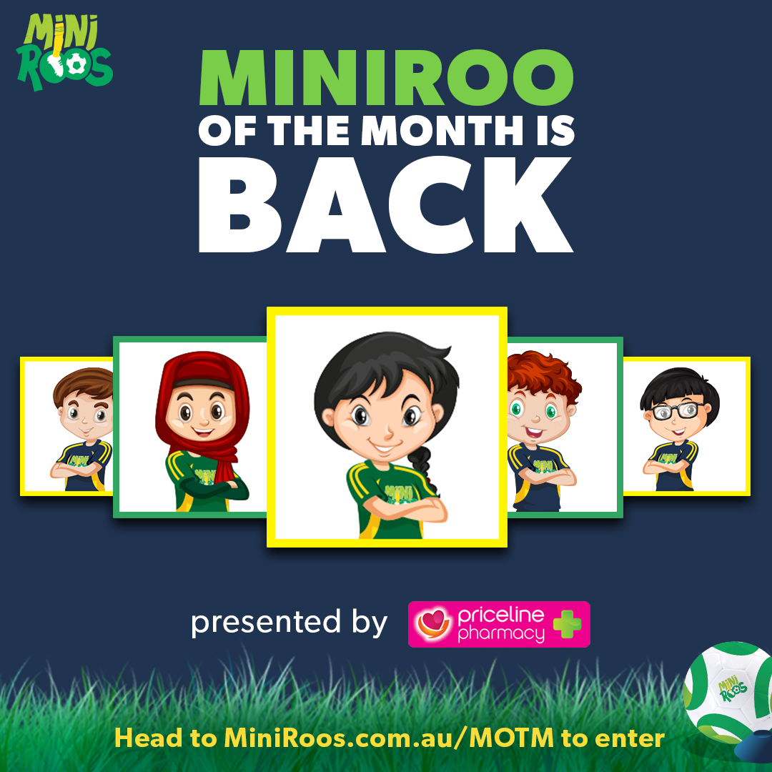 FootballAUS's tweet photo. The MiniRoo of the Month competition is 𝐁𝐀𝐂𝐊! 🤩🏆

Whether it’s a dazzling run, a heartwarming act of sportsmanship or a worldie goal, send it through for your chance to win and be featured 📸

Submit your entry now ➡️ https://t.co/Vk6iNKj4f7

Presented by @PricelineAU 💗 https://t.co/aeLDqUTm8w