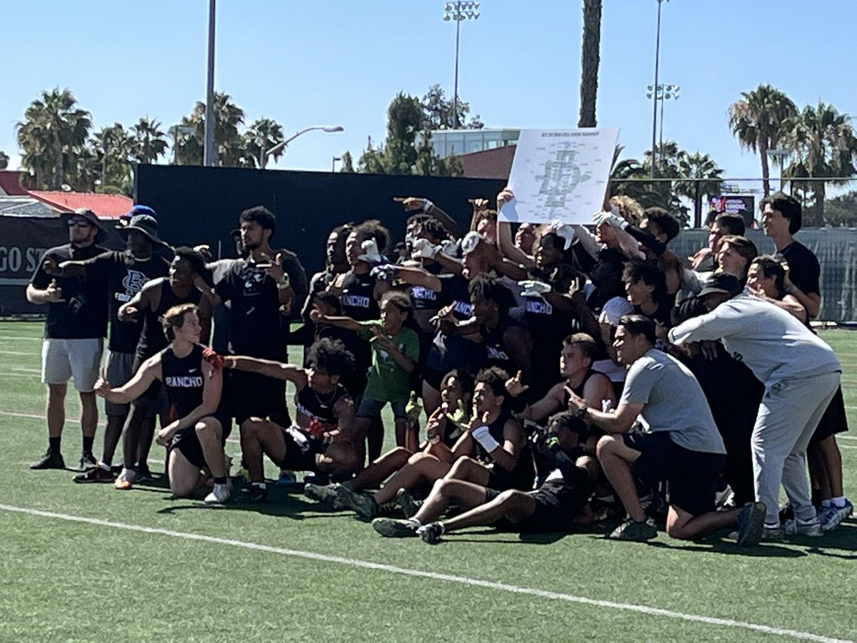 FuentesRCHS's tweet photo. Congrats to the @RCHSCougarsFB team on winning the San Diego State HS passing league tournament! They competed and showed championship mentality the entire weekend! @RanchoHSCougars https://t.co/5FYRHlRQ4D