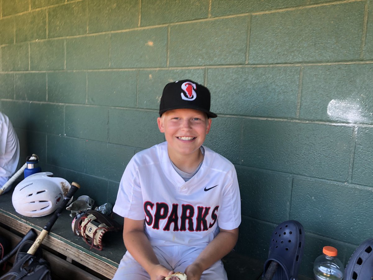 SparksNorth26's tweet image. Colton Woodring with a complete game 2-1 victory in Game 1 of DH @StRitaBaseball. 7K’s. 1BB, 2H’s. Jack Hansmann with game winning RBI in top of 7th. @PastimeBaseball Northwestern Tournament of Champions. #gonorth