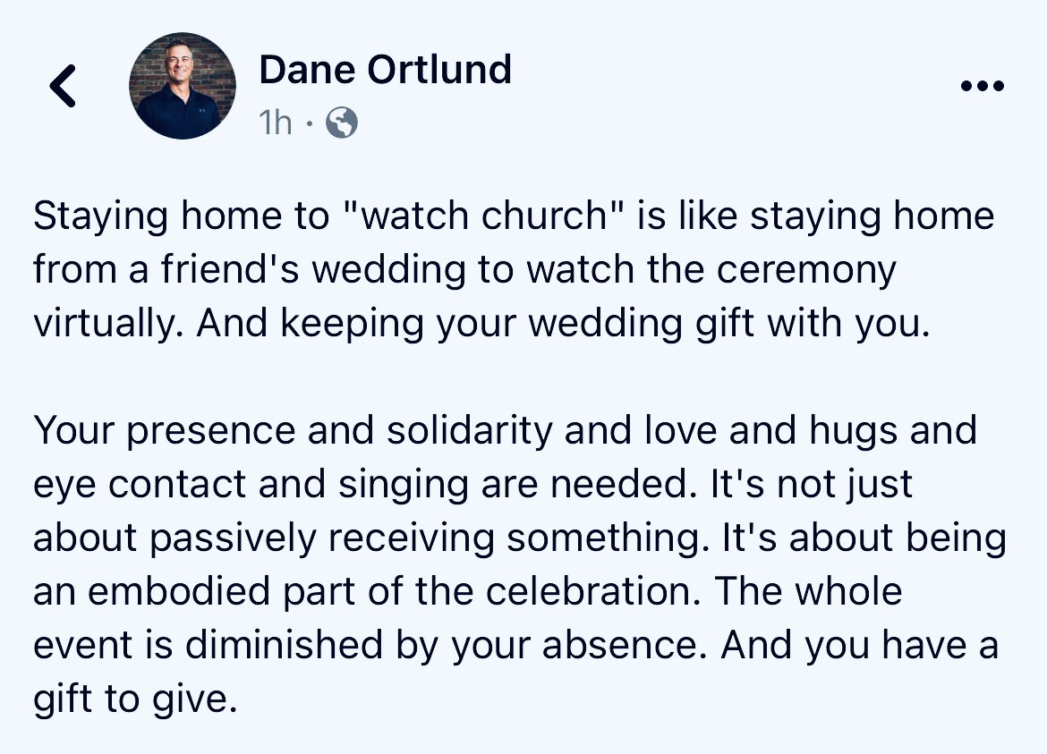 Prioritize church. It’s not just about you.