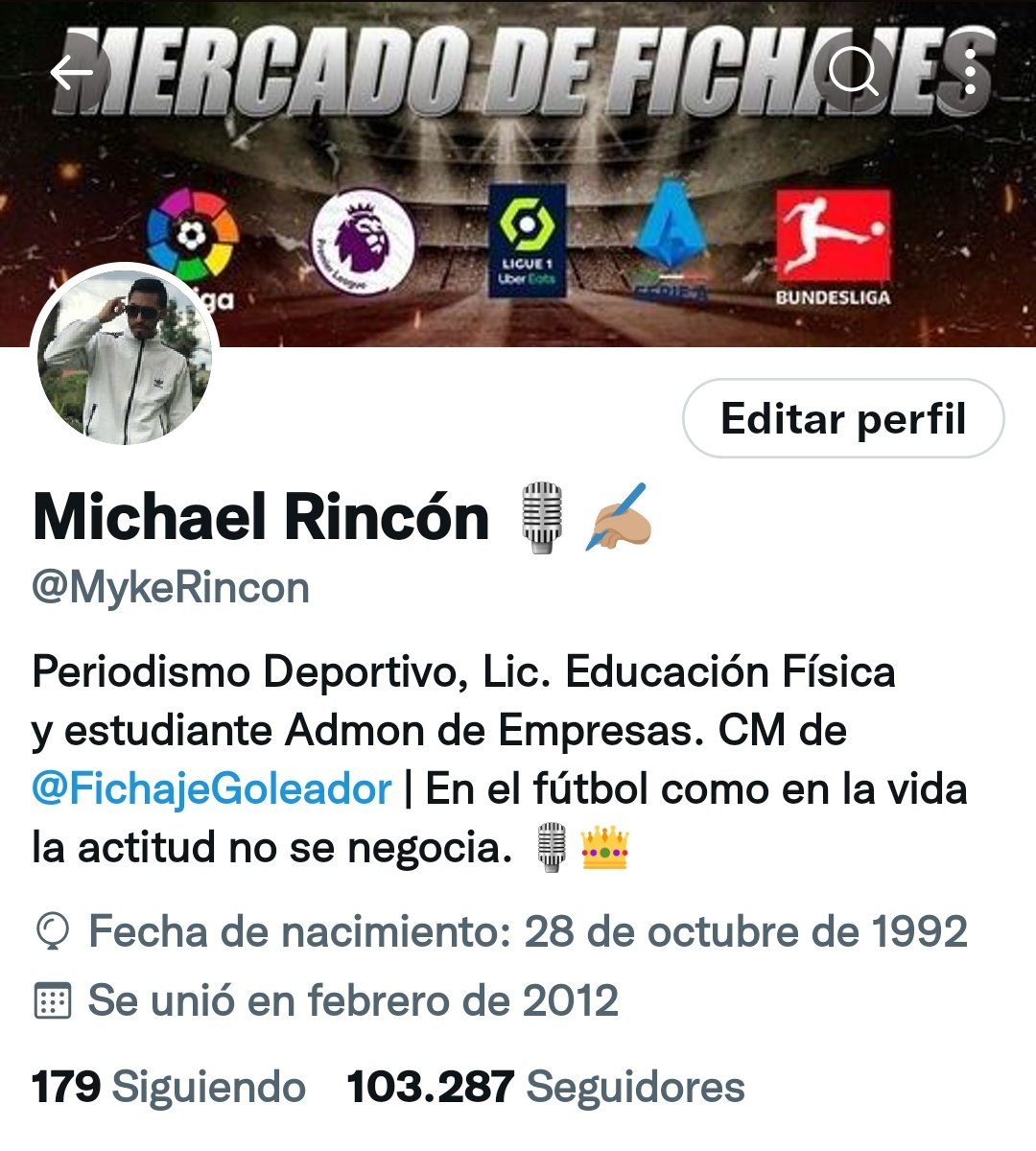🥳🥳 ¡¡Lorgré volver a mi página oficial!! 🥳🥳

Recuperé mi anterior página, dónde informaba de todo, ahora si puedes seguirme en mi página principal que es ➡️ <a href="/MykeRincon/">Michael Rincón</a> ✅ Activas tus notificaciones para que tengas todas las Noticias del Mercado de Fichajes. 🛎 SIGUEME. 🥳⤵️