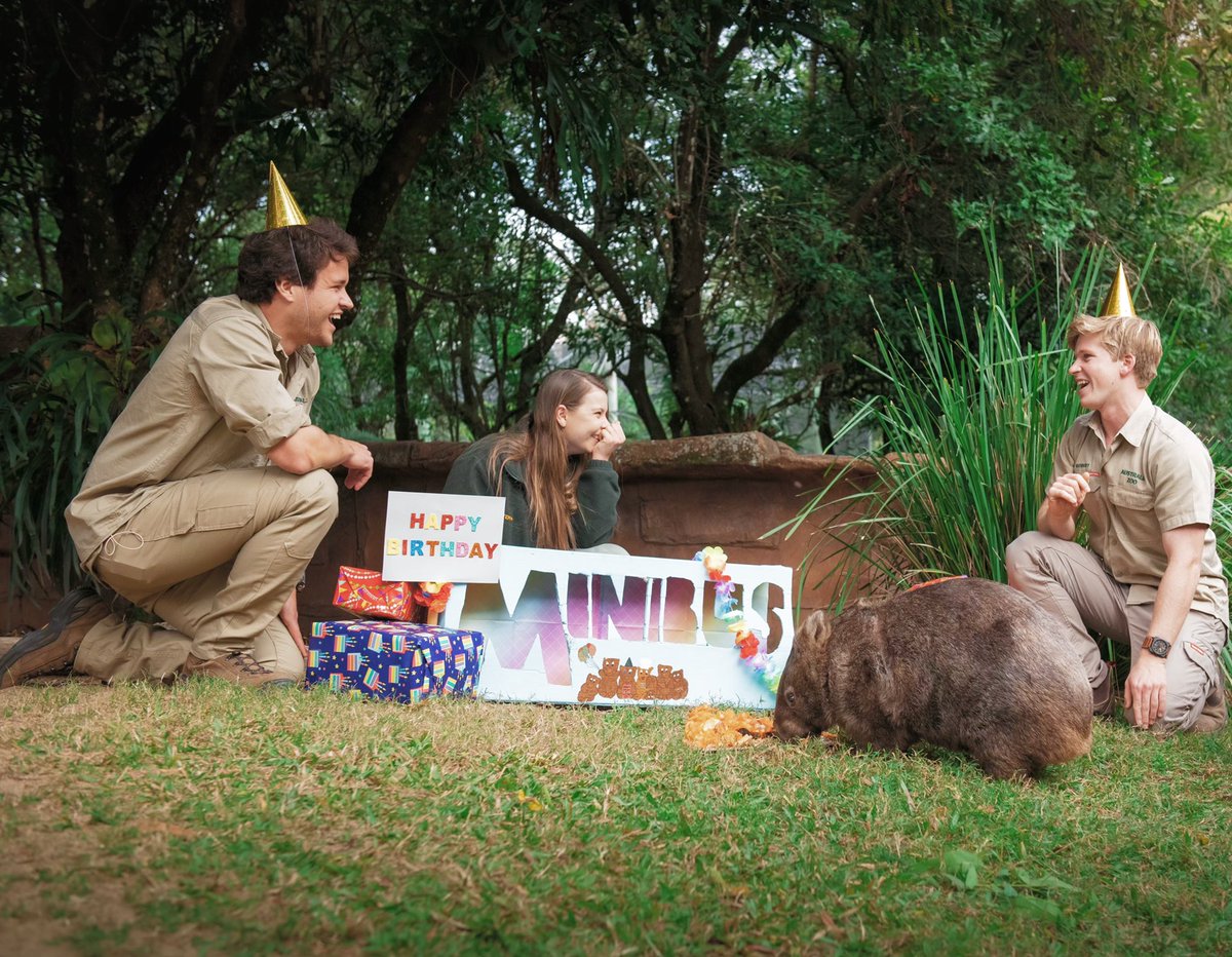 BindiIrwin's tweet photo. Happy 27th Birthday, Minibus! We love you so much. You’re such a special part of our @AustraliaZoo family. https://t.co/neJXGgXvOz