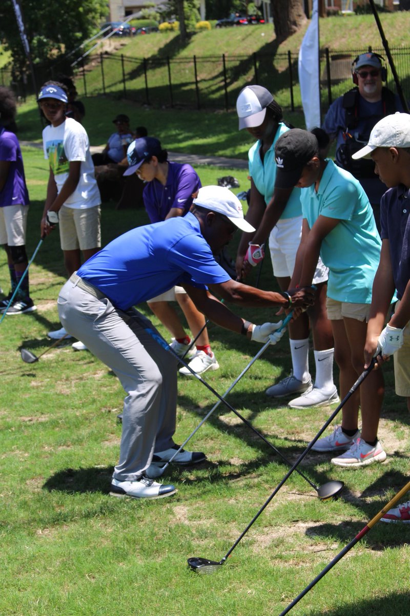 APGA_Tour's tweet photo. APGA Foundation and @FirstTeeATL youth event ⛳️ 

A fun-filled day with a golf clinic conducted by a few of our APGA professionals. https://t.co/ew67YqsDbB