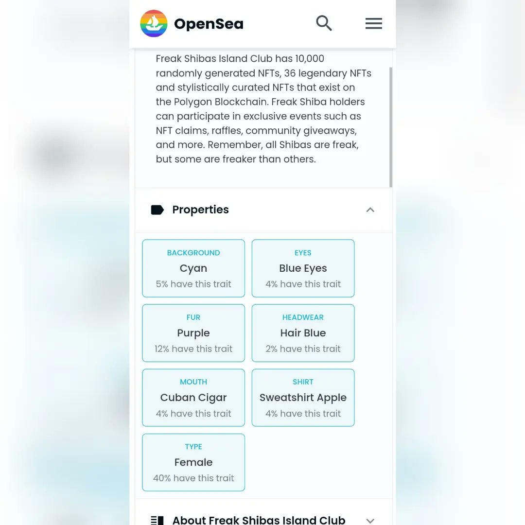 FreakShibasIC's tweet photo. FREAK SHIBAS ISLAND CLUB 
🚀🚀!!!!!ON OPENSEA NOWW!!!!!🚀🚀

Freak Shibas Island Club has 10.000randomly generated NFTs , 36 legendary NFTs and stylistically curated NFTs that exist on the Polygon Blockchain.
OpenSea: https://t.co/VNMrZCNVFK

#nft #nftart #nftcollector #opensea https://t.co/35ffxsGfEK