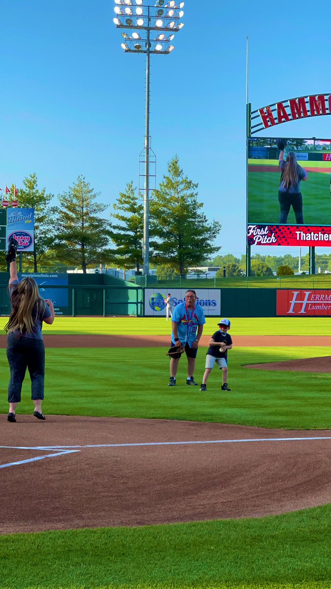 chasesnider's tweet photo. So much fun and inspiration hanging out with #ThatcherStrong and our @StJude friends from KTTS at @Sgf_Cardinals! @KTTSNancy https://t.co/fwItwhxOux