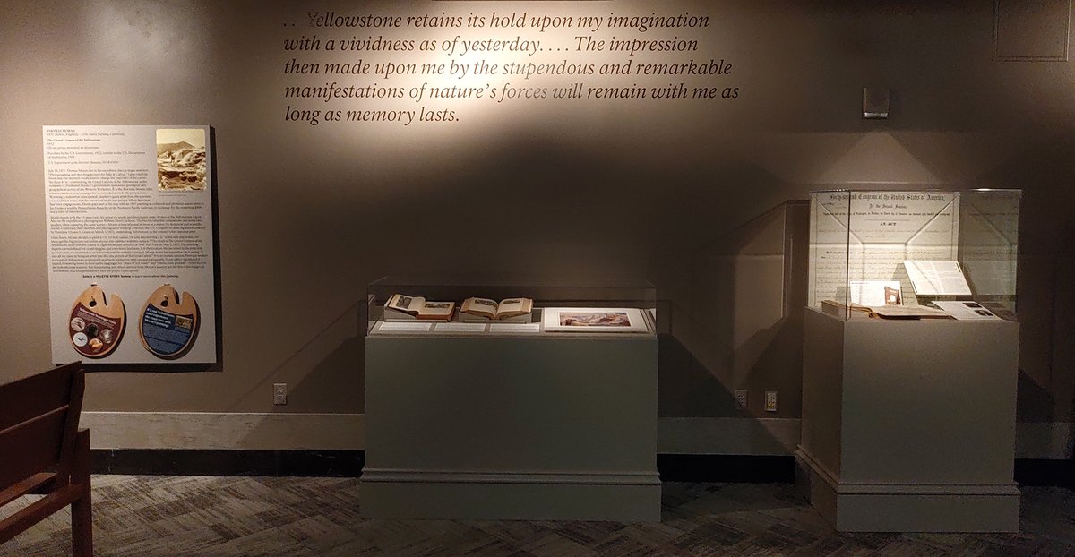 InteriorMuseum's tweet photo. 🏛️#MuseumWeek 2022 | In our #BigPictureMorans exhibition, this quotation from artist Thomas Moran reveals that seeing the "stupendous and remarkable manifestations of nature's forces" in #Yellowstone was among his #lifelessonsMW and would "remain with me as long as memory lasts." https://t.co/HGZ7ZXd5Yv