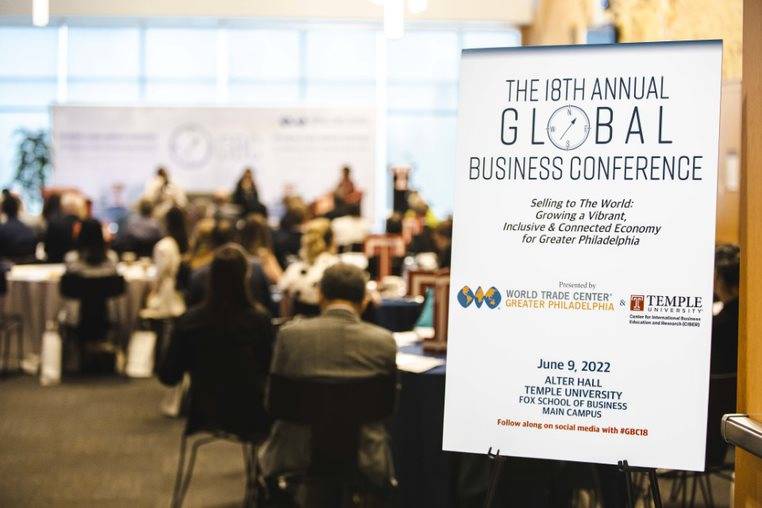 WTCPhila's tweet photo. Thanks to everyone who joined us for WTCGP's Global Business Conference last week at Temple Fox School of Business! Be on the lookout for more photos by David Michael Howarth next week. ๐ธ
#GBC18 #GlobalTrade #InternationalBusiness #Export #WTCGP https://t.co/IqN23MjCJB