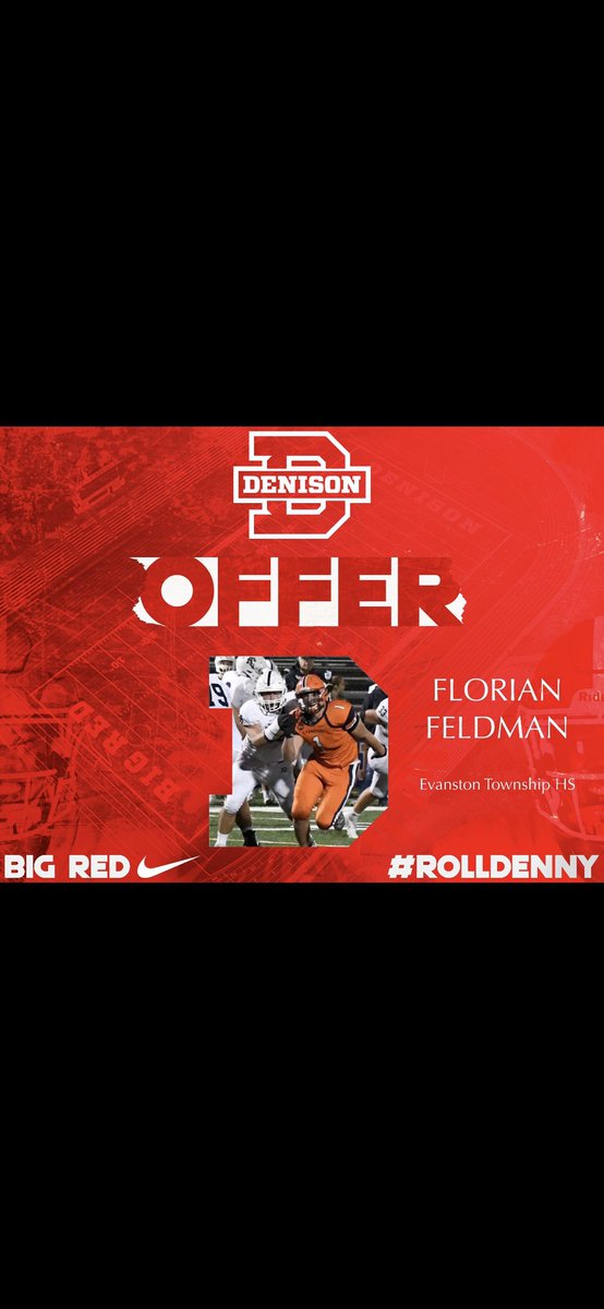 I am grateful to receive an offer to continue my academic and athletic career at Denison University!!!
<a href="/DUFootball/">Denison Football</a>