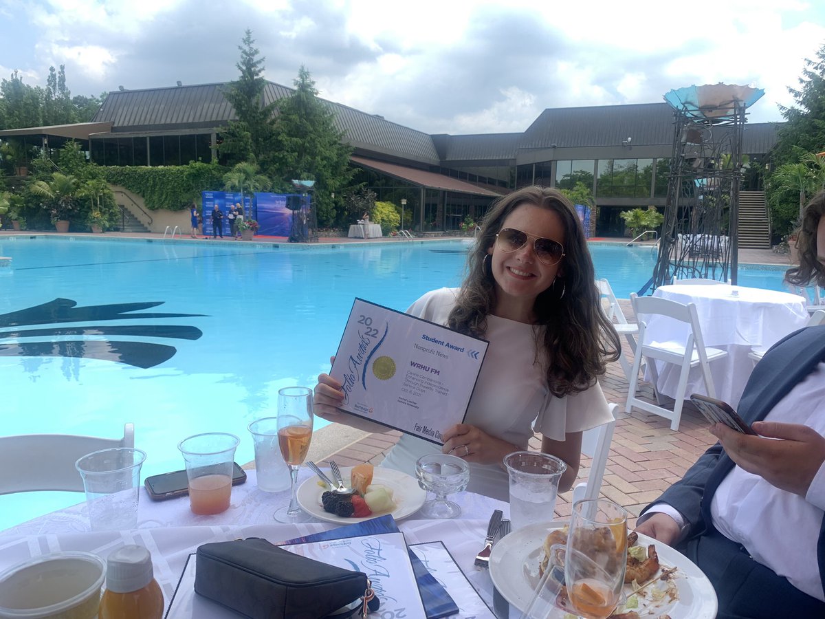 rachel_luscher's tweet photo. Feeling so grateful to be honored by @FMCsavvy yesterday with a Folio award in the nonprofit news category! Thank you to the Fair Media Council for organizing such a fun event celebrating local journalism with the top news outlets in NYC and Long Island. #fmcfolio @wrhuradio https://t.co/vbSRe5Ofzc