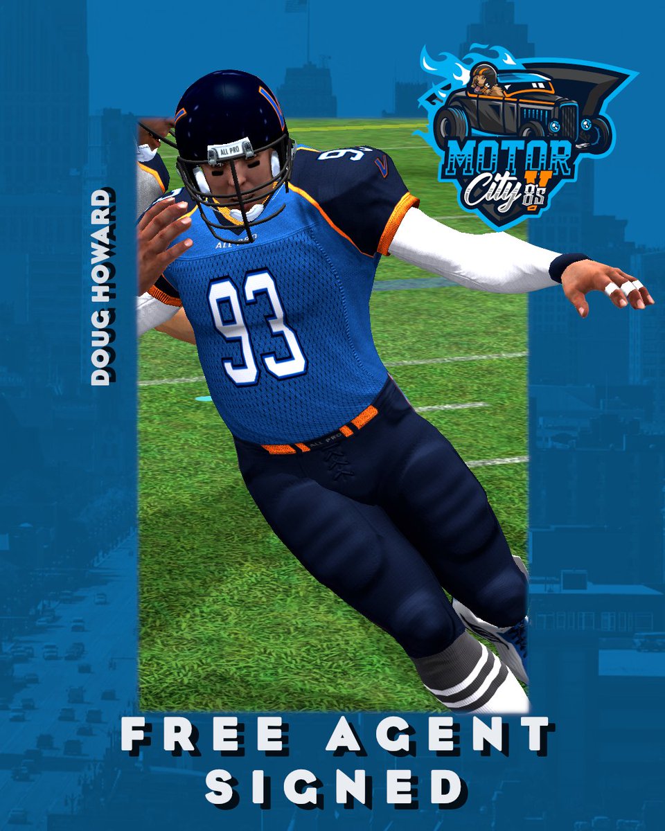 Signing two of the day!
The Motor City welcomes DE Doug Howard onto the line!