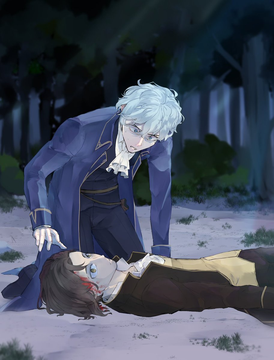 rupicoluu's tweet photo. "His heart...has stopped"
-
Sometimes I think about Javier finding Lloyd after the battle, body still and hurt, thinking about how he failed to protect his young master https://t.co/f6Uz3W4i37
