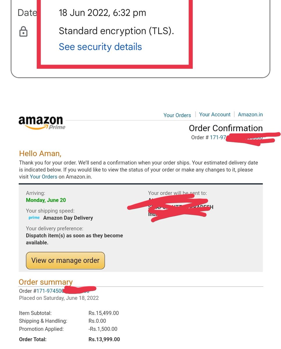 aman_awasthi_'s tweet photo. Placed an order yesterday. It was successful at that time but got payment declined mail after 5 hrs. Other people are also facing the same issue. Kindly resolve your technical issue and expedite the deliveries. Unnecessary the orders are getting delayed.
@amazonIN https://t.co/lADJeClCvE