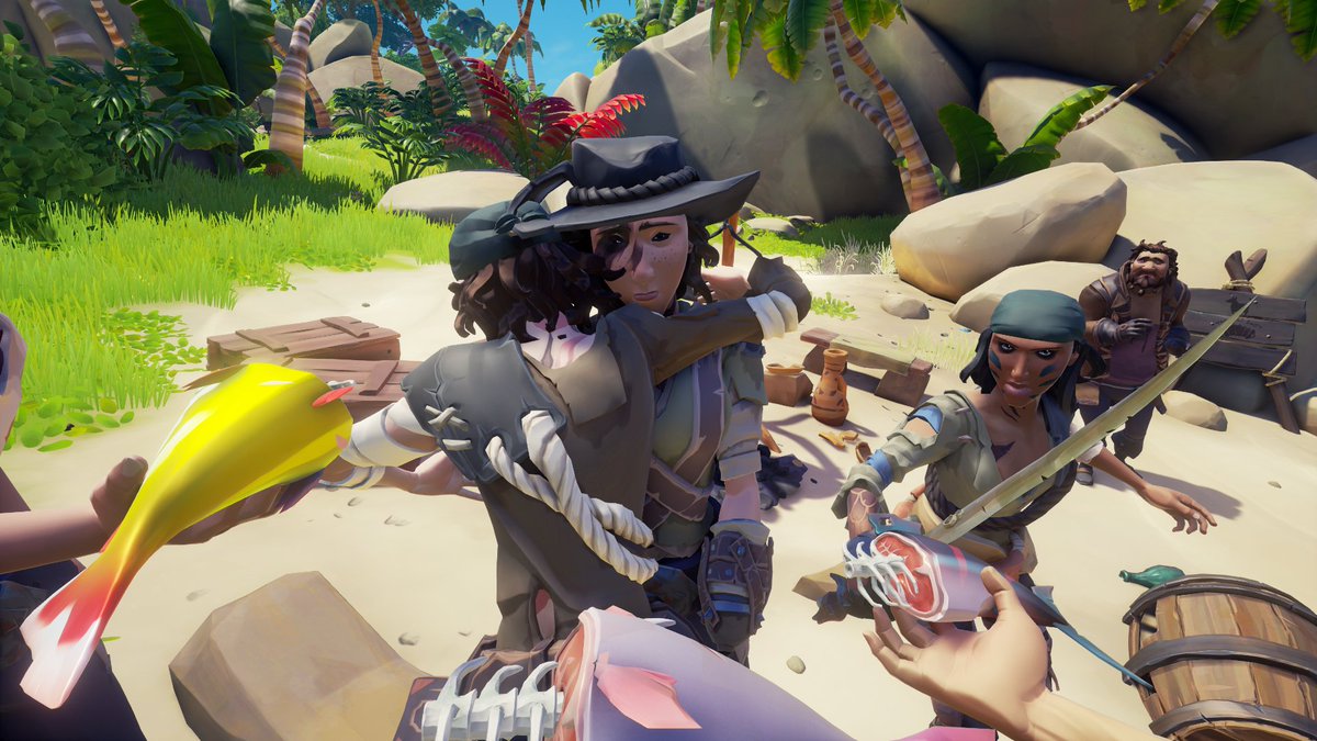 shrimpok's tweet photo. Despite the fact that you can find a lot of fish on the Shores of Plenty, this is a very evil joke 🥲

@SeaOfThieves #SoTShot #BeMorePirate #SeaOfThieves https://t.co/lvlRdBZXV2