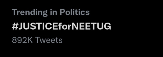 VivekPatilVP1's tweet photo. Still trending 🔥
#JUSTICEforNEETUG @DG_NTA  @PMOIndia  @narendramodi @dpradhanbjp https://t.co/LgVTUuj4vA