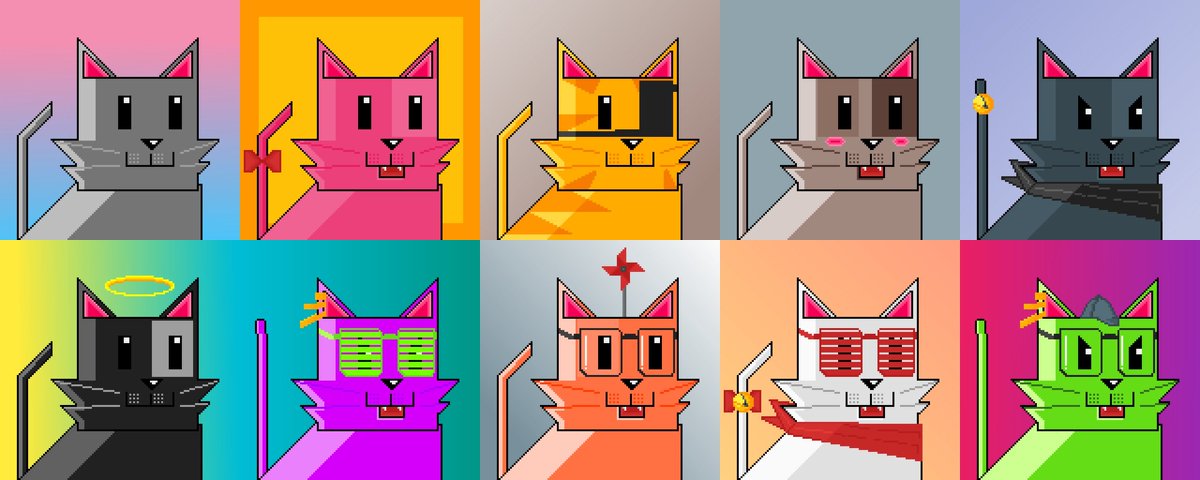 Our first lot is now live.
Check out at opensea.io/collection/pix…
🐈‍⬛
#NFT #NFTCommunity #ETH #EthereumNFTs #OpenSeaNFT #opensea #CAT #pixelart #Blockcat
