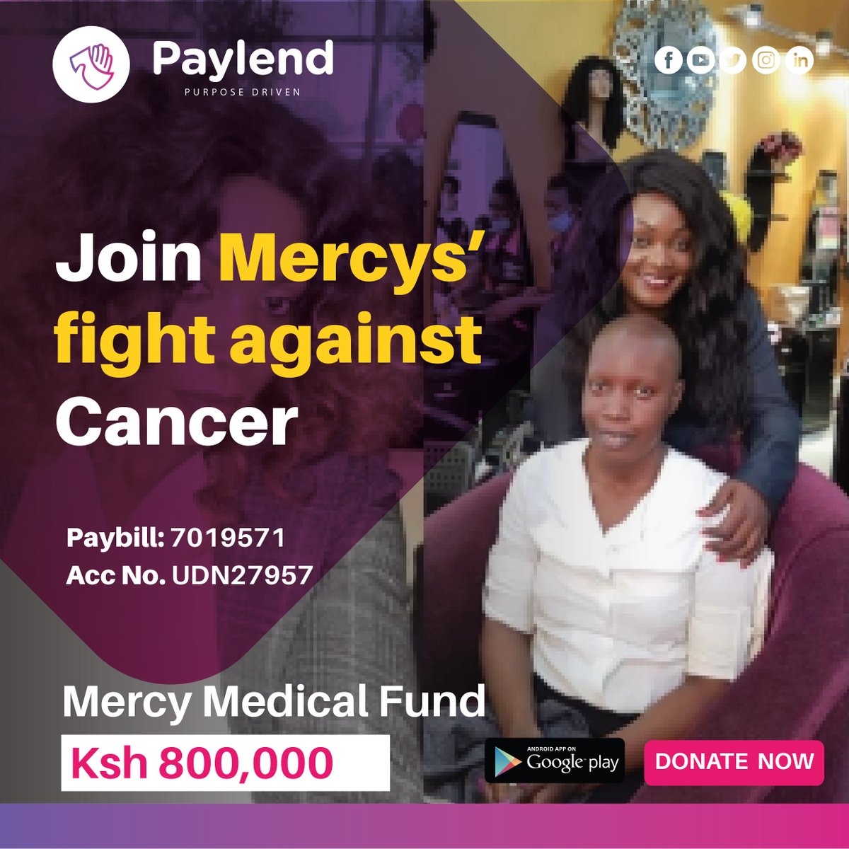 mypaylend's tweet photo. My name is Mercy Otieno. I was diagnosed with Stage IV breast cancer in 2019 and unfortunately my cancer mestatised to the lungs and affected my right arm. I would like your support to be able to fully recover and work. To lend a hand click https://t.co/uUzHTT1ksh https://t.co/4YE5fXtiV4