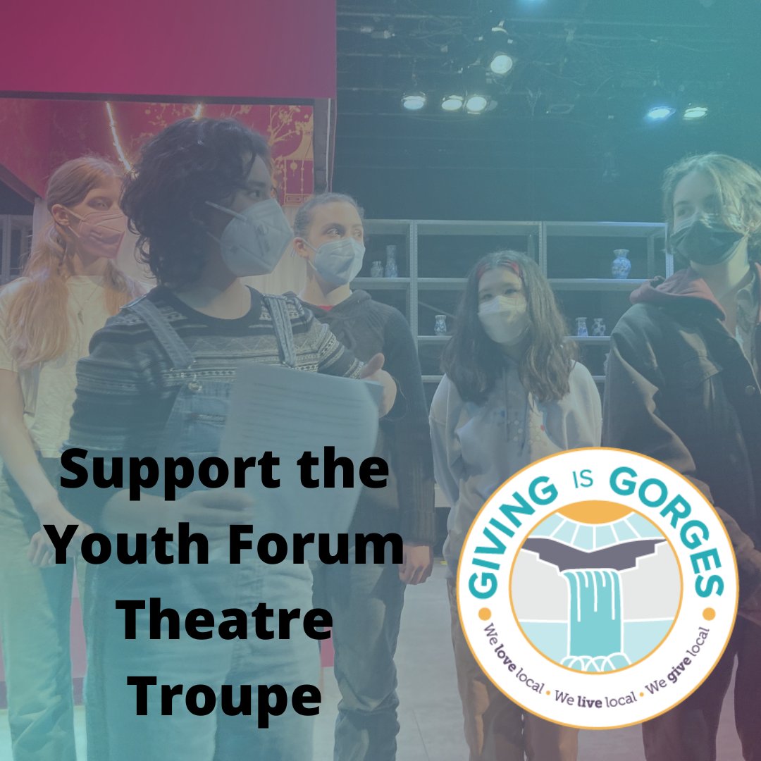 CivicEnsemble's tweet photo. Coming up on Tuesday - @GivingIsGorges 2022! Support the Youth Forum Theatre, where young people are changing the narrative! #forumtheatre #youththeatre #ithaca #givingisgorges 
https://t.co/8AM6Zhc47s https://t.co/4NC6yM8NAI