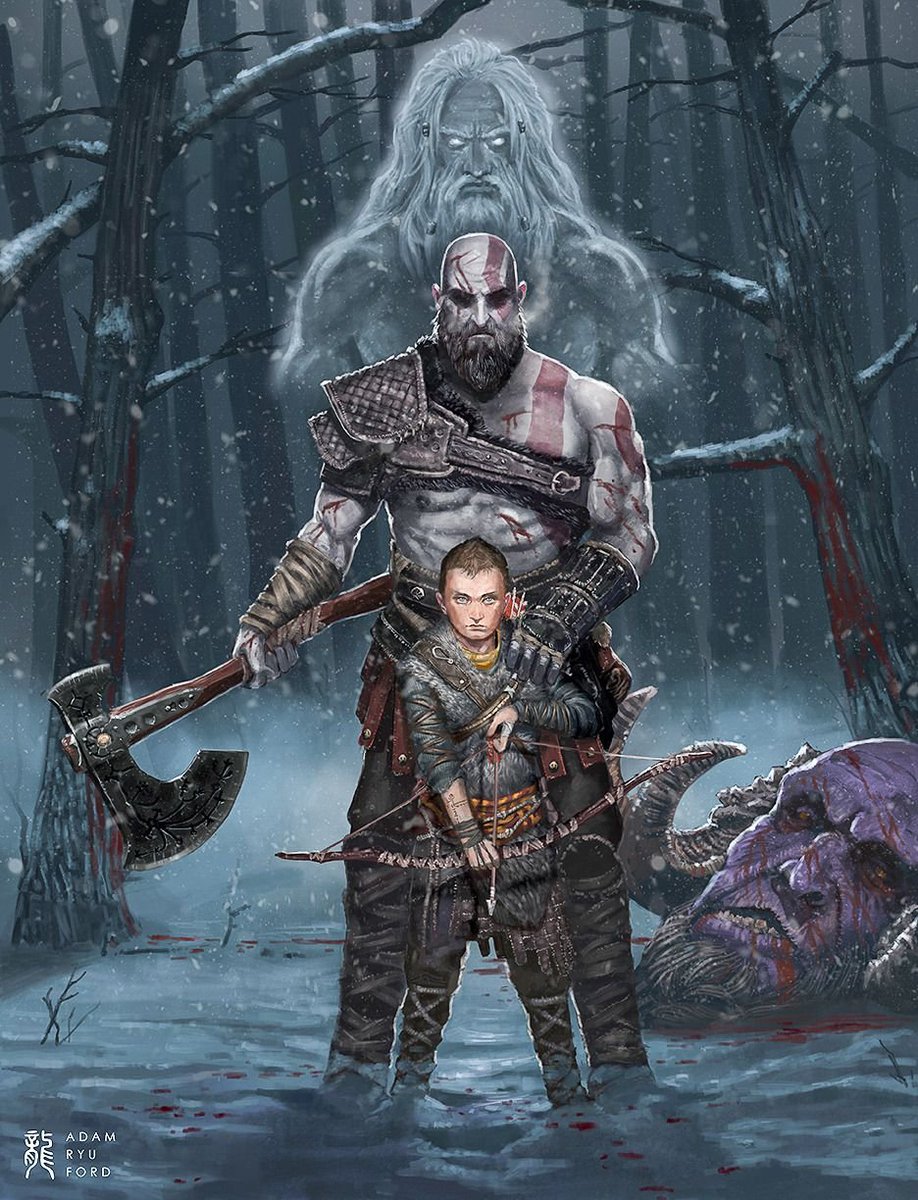ArtGowSaga's tweet photo. God of War - Fan Art🩸
Art by Adam Ryu Ford https://t.co/X7ov7BTy3x