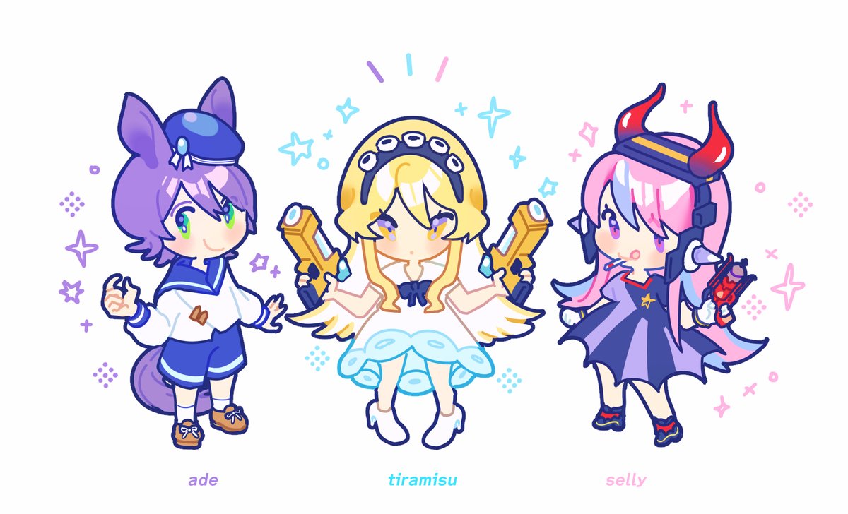 「CR GIRLS⁉🦝🎀
 #あであーと #selly @tiramisu77」|茶々のイラスト