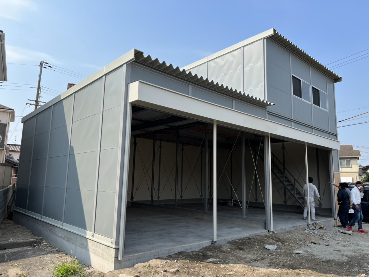 プレハブ2階建て事務所 倉庫