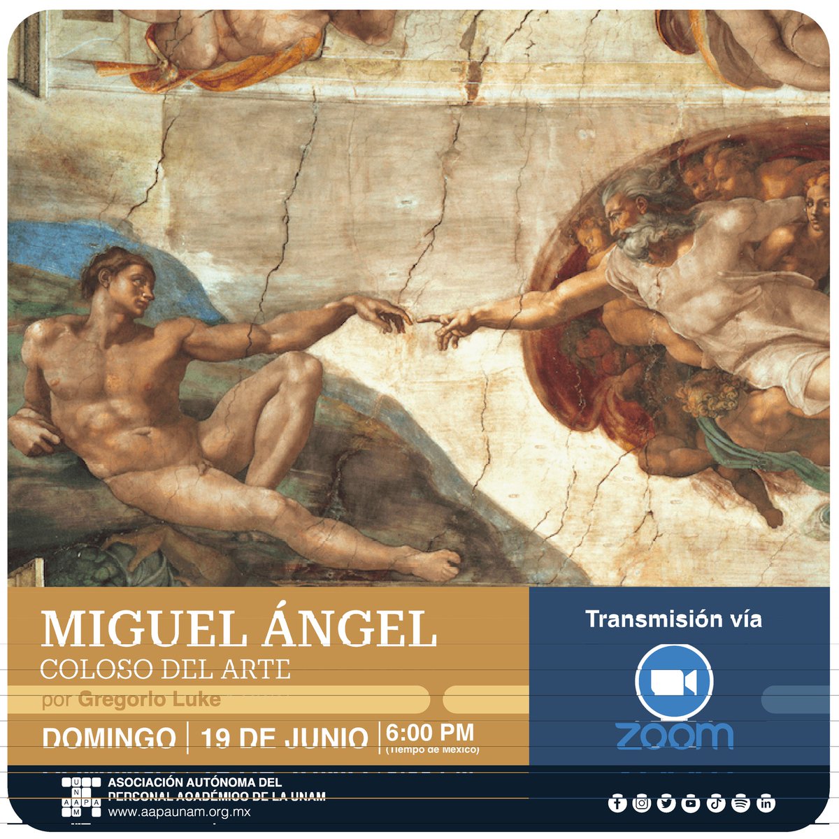 AAPAUNAMOficial's tweet photo. No te pierdas a Gregorio Luke con esta increíble platica sobre Miguel Ángel 🤩🤩

Join Zoom Meeting
https://t.co/7c6JzsyU0e
Meeting ID: 874 1904 6288
Passcode: 143892

#Somosaapaunam #GregorioLuke #UNAM https://t.co/RLdqKkovbG
