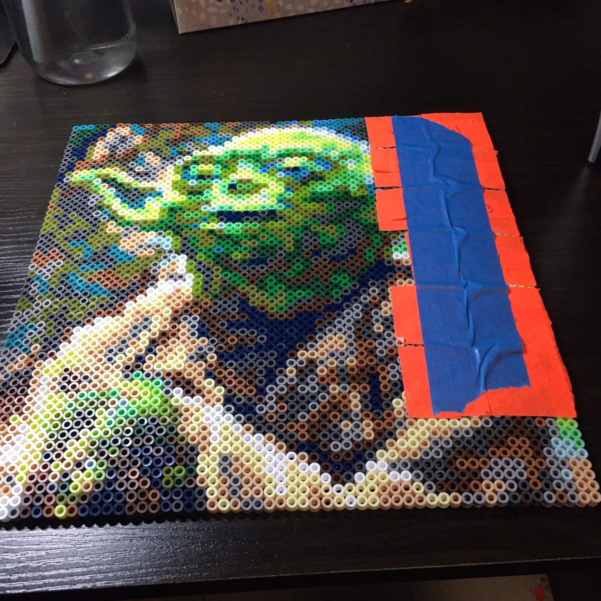 thenappingone's tweet photo. Instructions according my 8yo: “Beads should be fused together with an iron by an adult. Keep children at a safe distance, like across the room, sipping an icy drink and watching Minecraft videos.” https://t.co/2J99cqly9R