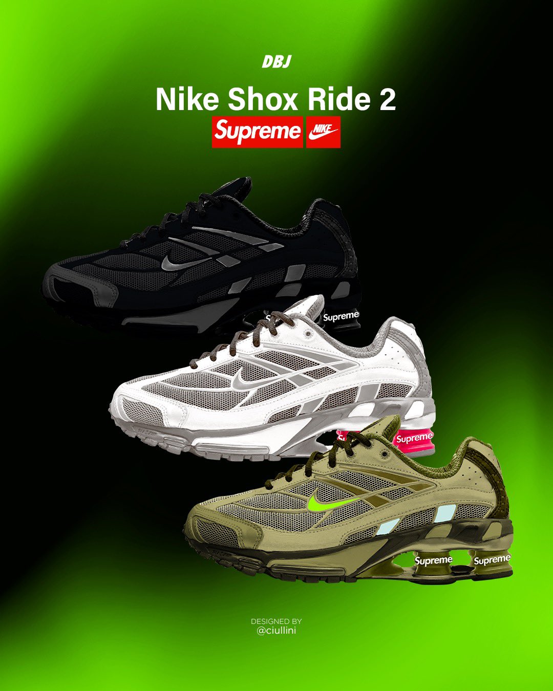 Supreme x Nike Shox Ride 2 Official Images, Release