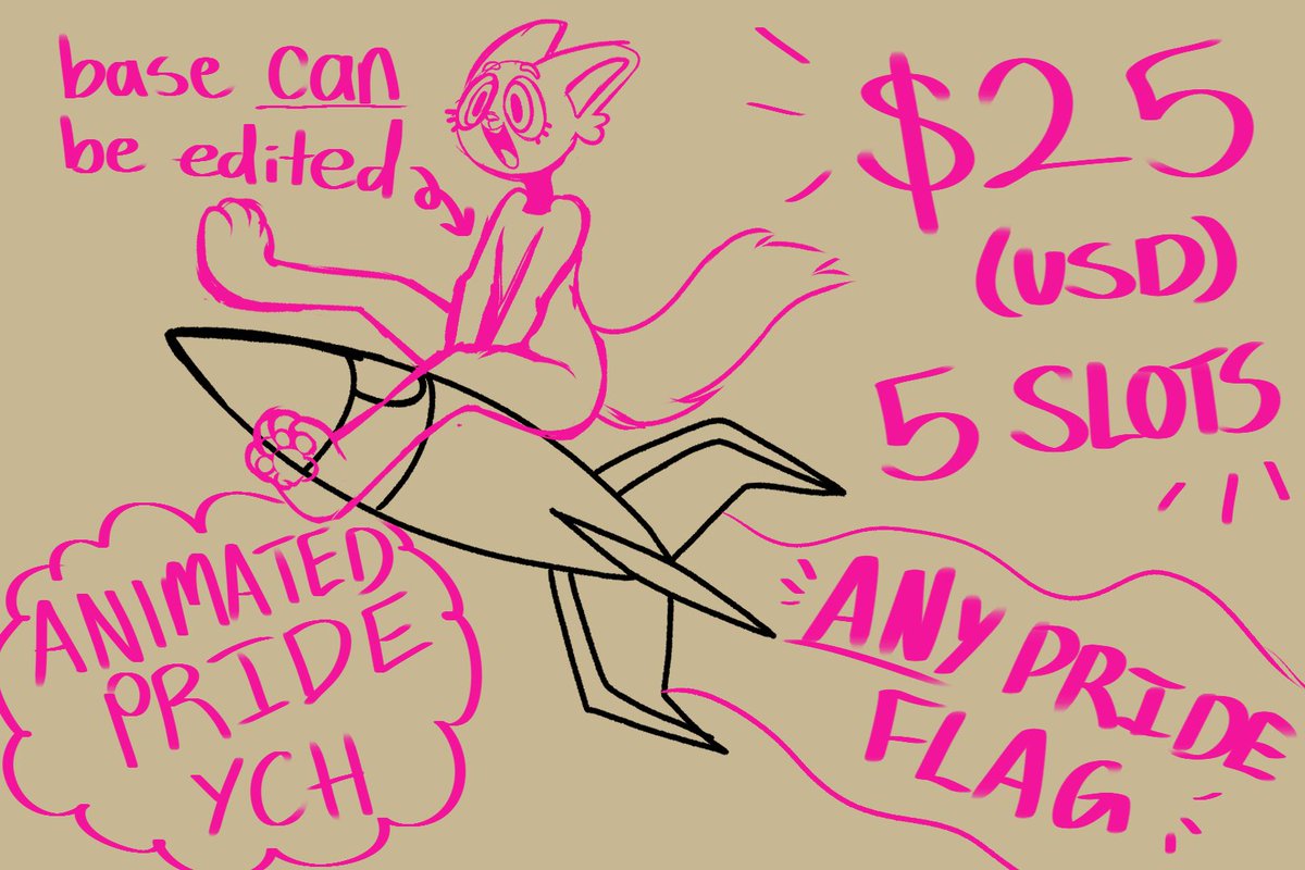 BUBSLEEZ's tweet photo. 🤍🏳️‍🌈ANIMATED PRIDE YCH🏳️‍🌈🤍

-$25 USD
-Venmo or PayPal
-5 Slots
-DM to claim

Woohoo happy pride month!! To celebrate I’m doing a YCH with a HEFTY discount from my regular prices. Likes and RTs appreciated!!

#Pride #prideych #animatedych #furryych https://t.co/ohkdLquJst