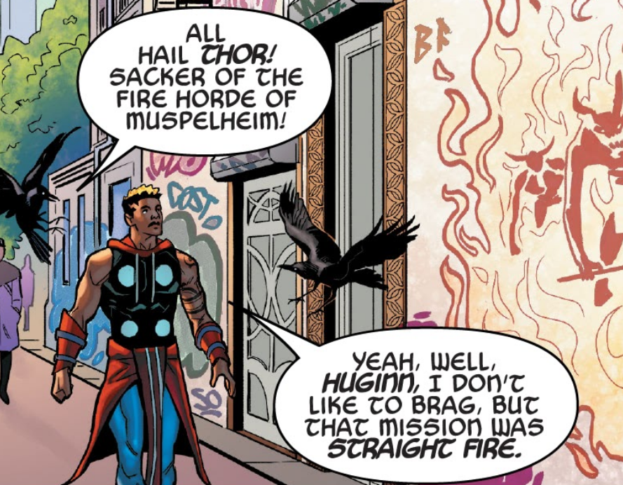 What If Miles Morales Became Thor Talking to Crow and saying Straight Fire