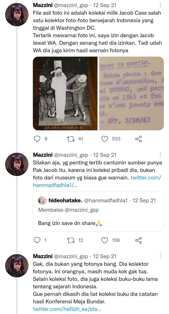 mazzini_gsp's tweet photo. Kak coba jelasin di mana letak saya bercandain koban 65-66 saat ngetweet foto yang saya colorize ini? https://t.co/n0oNLw1Mhn