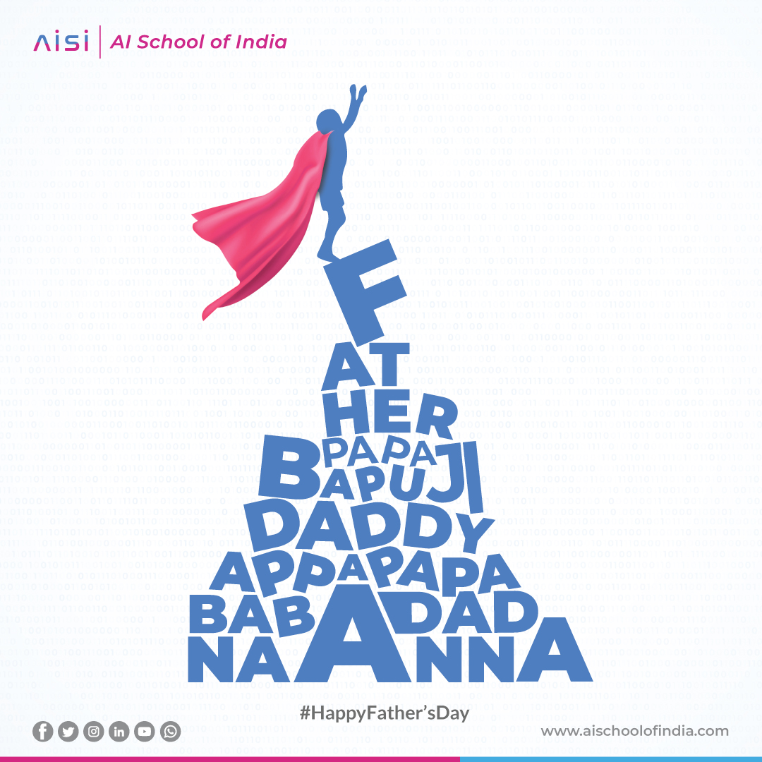 AIschoolofIndia's tweet photo. AISI wishes a Happy father's day, with a lot of strength to provide best to his family!
 
#aisi #aischoolofindia #HappyFathersDay #fathersday #fathersday2022 #AIcourse #artificialintelligence #machinelearning #technologyforkids #Coding #codingforkids #AICourses #bestonlinecourses https://t.co/3bjbCcNMQW