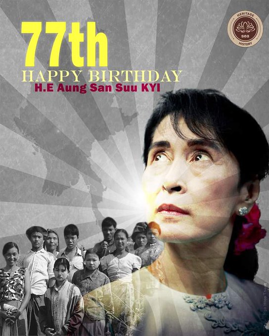 MYANMAR |
Happy Birthday H.E Aung San Suu Kyi
-the light and hope of Myanmar people. 

19th June 2022 