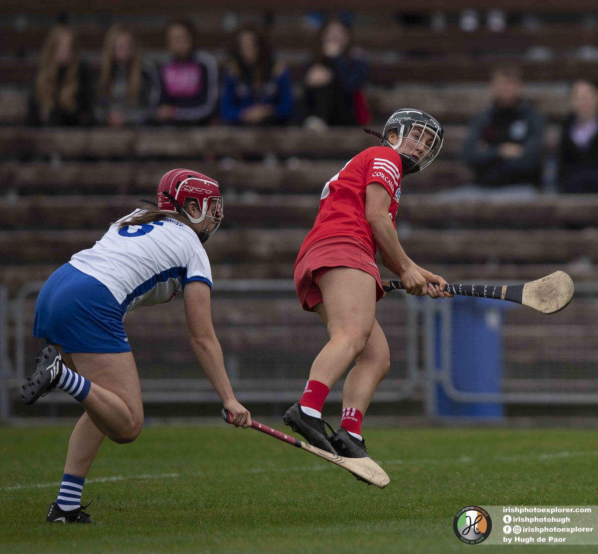 irishphotohugh's tweet photo. Clodagh Carroll of @GailltirCamogie appears to have a cork player on her hurl instead of a sliotair @deisecamogie @CorkCamogie ..by @irishphotohugh Hugh de Paor ABPPA LBPPA https://t.co/FsatKTvZRC